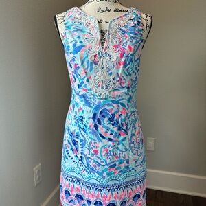 Lilly Pulitzer Pink and Blue Sheath Mini Dress